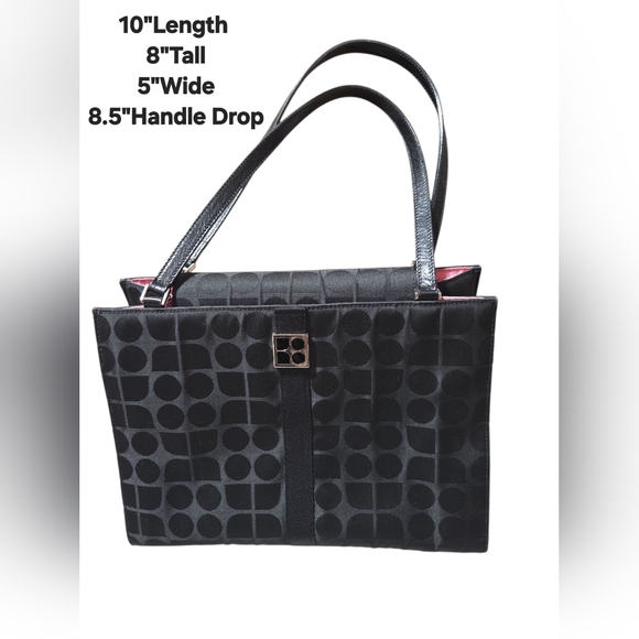 kate spade Handbags - Kate Spade Black Classic Logo On Exterior With Pink Interior